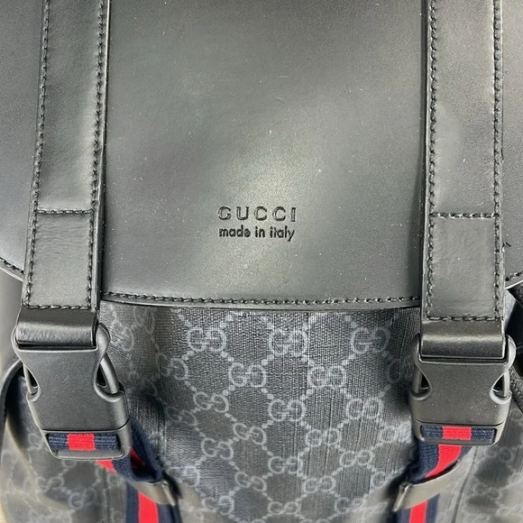 Gucci Double Pocket Backpack GG Coated Canvas Large ✅ COA Included - Picture 5 of 16